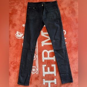 Saint Laurent SKINNY-FIT JEANS IN USED BLACK DENIM